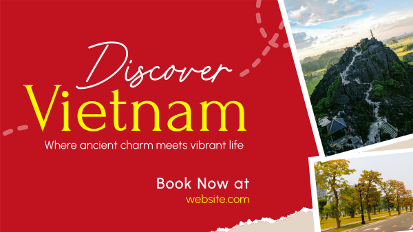 Vietnam Travel Tour Scrapbook Facebook Event Cover Design Image Preview