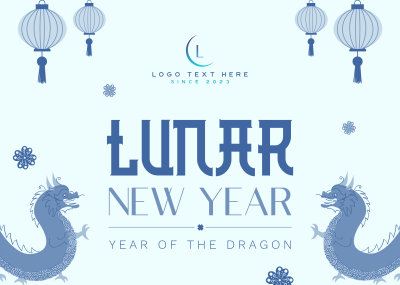 Lucky Lunar New Year Postcard Image Preview