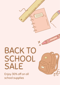 Back to School Sale Poster Design