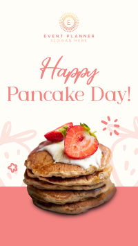 Strawberry Pancakes Facebook Story Design