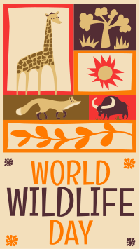 Paper Cutout World Wildlife Day YouTube Short Preview