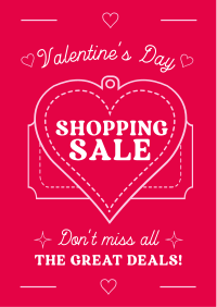 Minimalist Valentine's Day Sale Flyer Design
