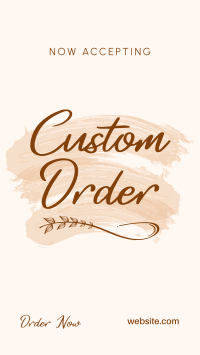 Brush Custom Order Instagram story Image Preview