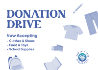 Donation Drive Postcard Image Preview