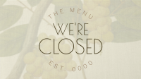 Rustic Closed Restaurant Facebook event cover Image Preview