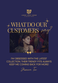 Luxury Fashion Testimonial Poster Image Preview