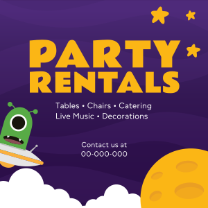 Party Rentals For Kids Instagram post Image Preview
