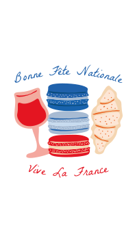 French Food Illustration Facebook Story Design