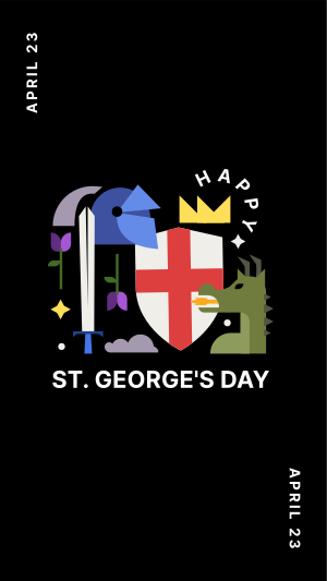 Happy St. George's Day  Instagram story