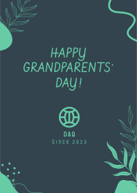 Grandparents Day Organic Abstract Flyer Design