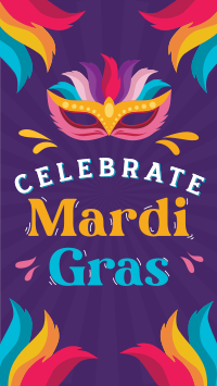 Celebrate Mardi Gras YouTube Short Design