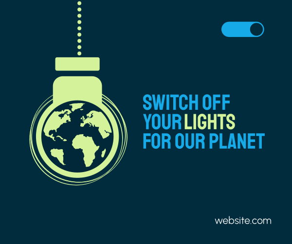 Earth Hour Lights Off Facebook Post Design Image Preview