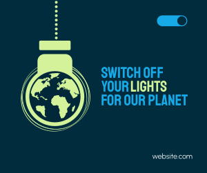 Earth Hour Lights Off Facebook Post Image Preview