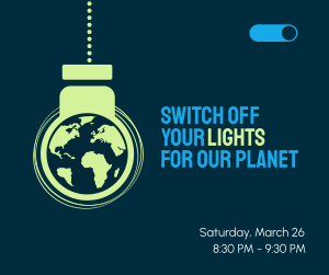 Earth Hour Lights Off Facebook post