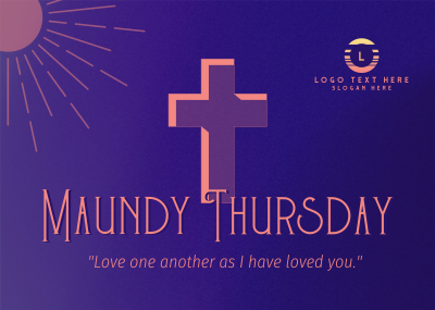 Holy Week Maundy Thursday Postcard Image Preview