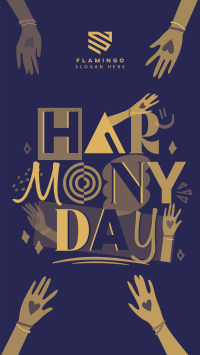Fun Quirky Harmony Day Facebook Story Design