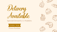 Assorted Pastry Creation Facebook Event Cover Design