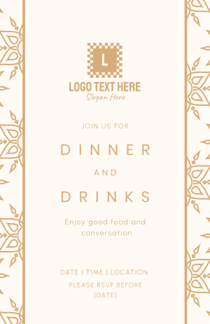 Dinner and Drinks Invitation Image Preview