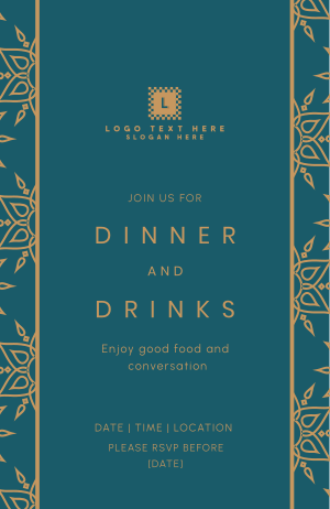 Dinner and Drinks Invitation Image Preview