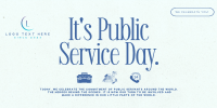 Minimalist Public Service Day Twitter post Image Preview