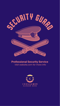 Security Hat and Baton Facebook Story Design