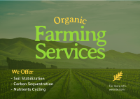 Organic Farming Postcard Design