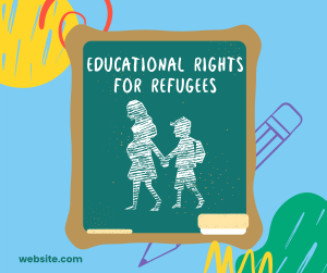 Refugees Education Rights Facebook post