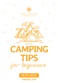 Camping Tips For Beginners Poster Design