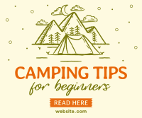 Camping Tips For Beginners Facebook Post Design