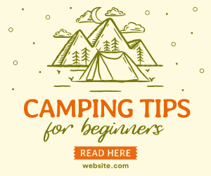 Camping Tips For Beginners Facebook post Image Preview