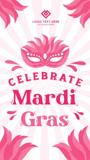Celebrate Mardi Gras Instagram story Image Preview
