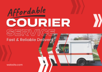 Courier Shipping Service Postcard Image Preview