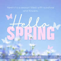 Spring Greeting Quote Instagram Post Design