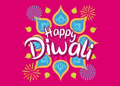 Diwali Festival Greeting Postcard Image Preview