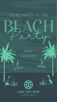 It's a Beachy Party Facebook story Image Preview