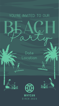 It's a Beachy Party Facebook story Image Preview