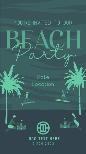 It's a Beachy Party Facebook story Image Preview