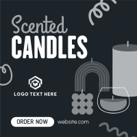 Groovy Handmade Candles Linkedin Post Design