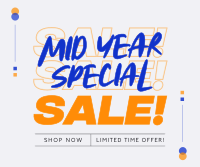 Minimalist Mid Year Sale Facebook Post Design