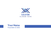 Blue Letter X Lines Business Card Image Preview