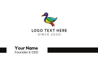 Colorful Duck Outline Business Card Image Preview