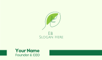 Green Leaf Line Art Business Card Image Preview