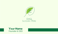 Green Leaf Line Art Business Card Image Preview