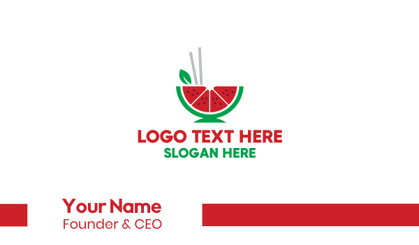 Watermelon Restaurant Business Card Design Image Preview