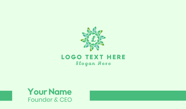 Natural Wreath Lettermark Business Card Design Image Preview