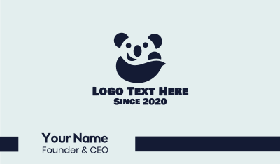 Happy Panda Bear Business Card Image Preview