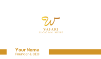 Gold Letter W Business Card Image Preview