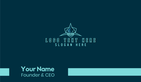 Blue Shark Team Mascot  Business Card Design Image Preview