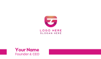 Abstract Pink F & G Business Card Image Preview