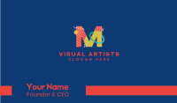 Pop Art Letter M Business Card Image Preview